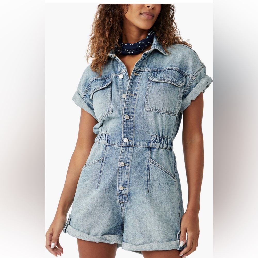 Freepeople Denim Blue Women's Jumpsuit